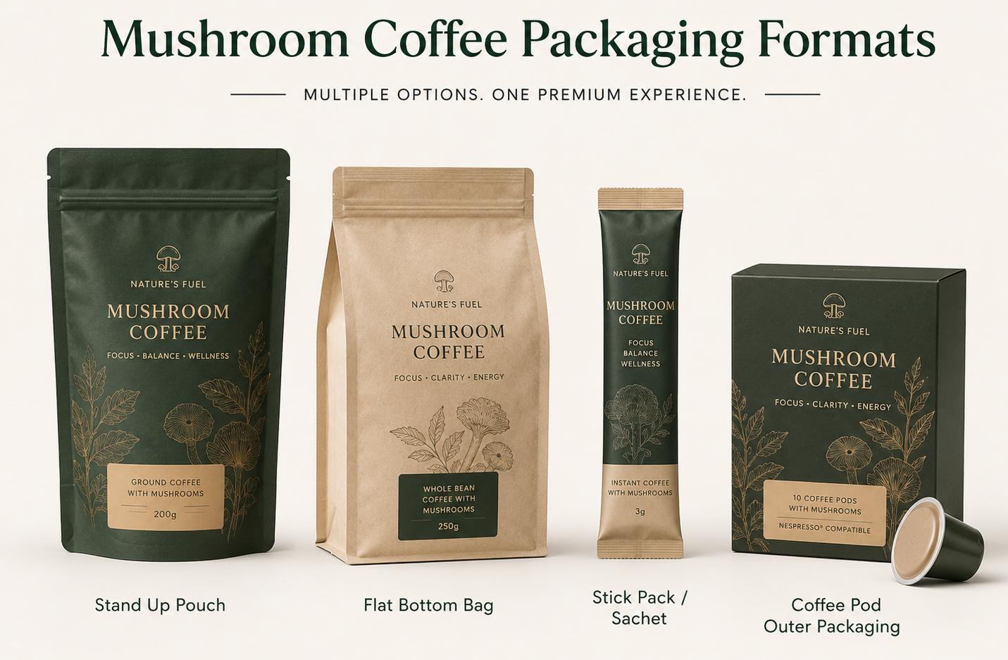 кофейные пакетики с грибами mushroom coffee bags