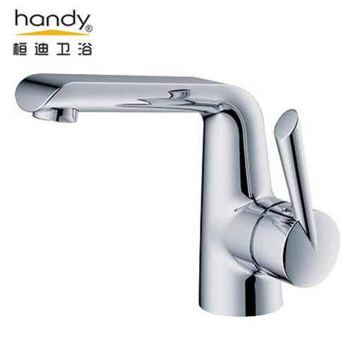 New design "7"-shaped round single-handle basin mixer taps