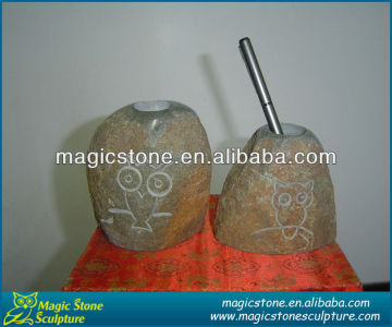 stone pen holder