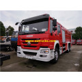 Camions de lutte contre l&#39;incendie de 15m3 340hp HOWO