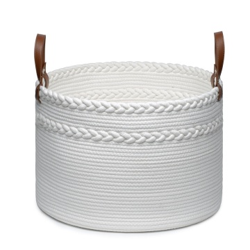Dual Braided Cotton Rope Laundry Storage Basket