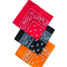 100% cotton square bandanas for head