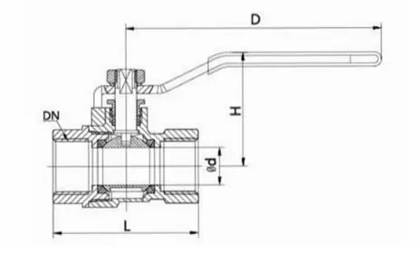 Solder Brass Ball Valve with Iron Handle