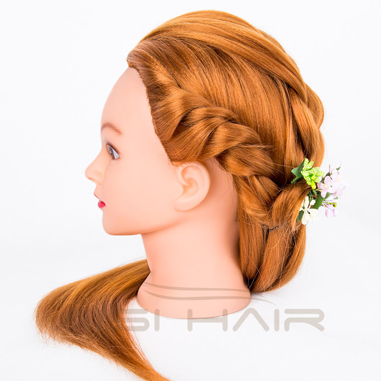 Direct Price Customizable Synthetic Hair Training Mannequin Head For Hairdressing School