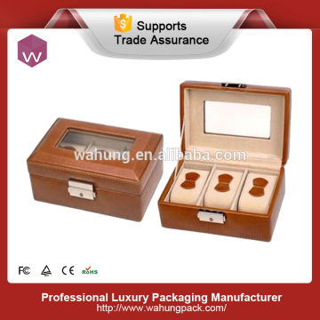 leather watch display box leather watch storage box with clear lid