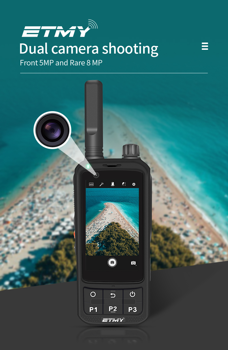 ET-A89 Professional Poc Radio 4G/3G/2G Two Way Radio Sim-Card Android Walkie Talkie  Long Range 100Km Transceiver