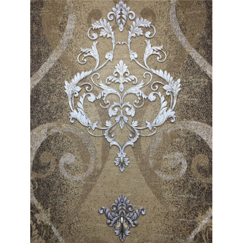 Waterproof ใหม่ Classic PVC Embossed Damask Vinyl Wallpaper