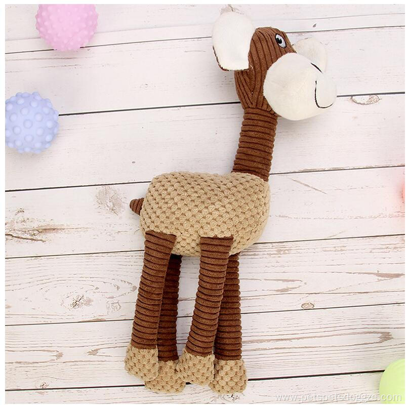 animal shape luxury squeaky plush dog chew toys