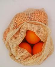 custom zero waste cotton mesh drawstring bag