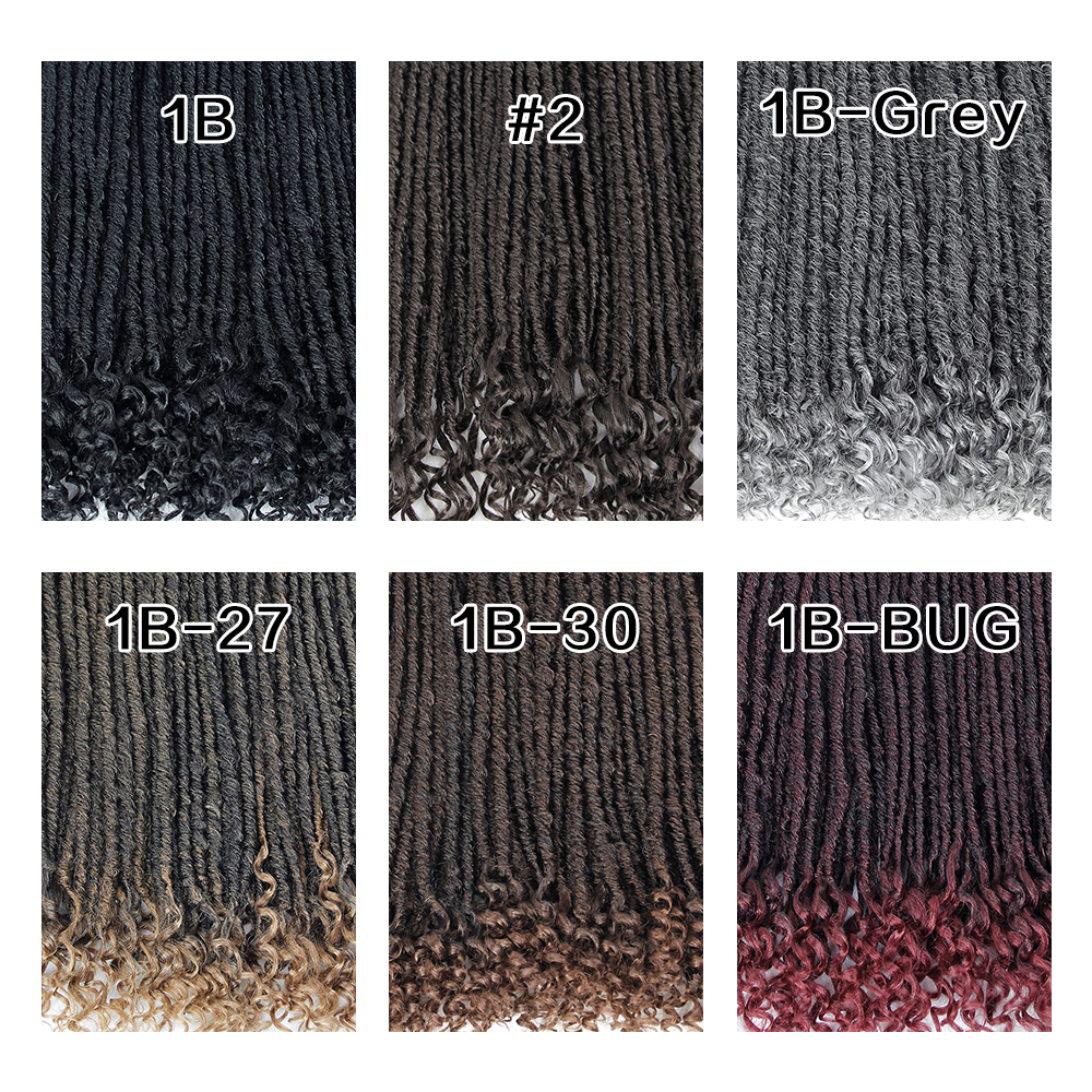 Crochet Hair Soft End Natural Synthetic Braids Brown Extension For Women