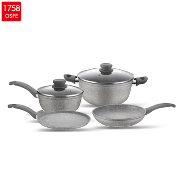 Non-stick Aluminum Marble Coating Cookware Set