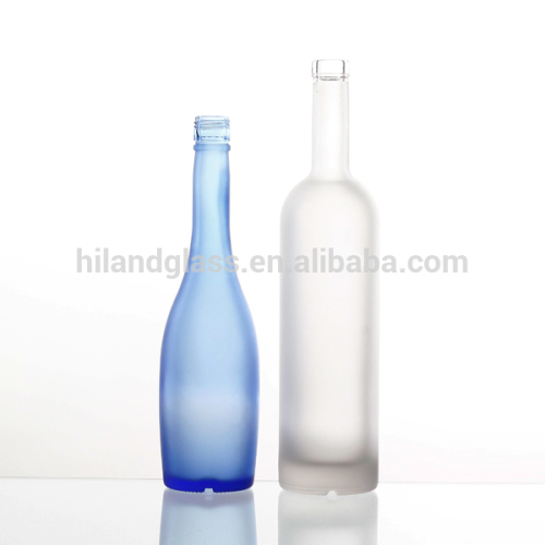 Frosted vodka glass bottle