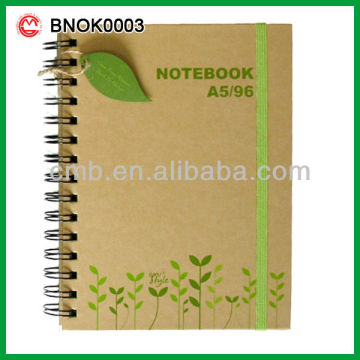 A5 spiral notebook notebook with elastic strap