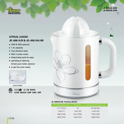 Πορτοκαλί εσπεριδοειδών Juicer ηλεκτρικό 1.4 L 25W/40W