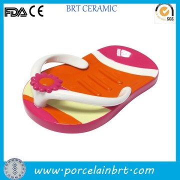 Customized slipper shaped ceramic Soap Holder