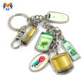 Sublimation metal sticker printing keychain for sale