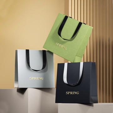 Premium Gold Stamping Custom Kraft Paper Bags for Corporate Gifting