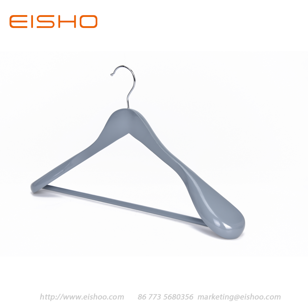 6 5 Eisho Grey Wood Suit Coat Hanger