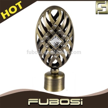 Expandable curtain rods finials/ decorative curtain finials for curtain rods