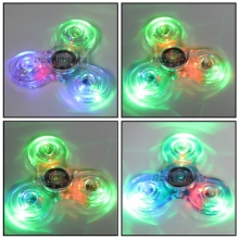 Transparent Fidget Spinner Crystal Acrylic LED Light Hand Spinner