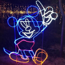 Commercial Outdoor Rope Light Christmas Zoo Mickey Mouse Silhouettes for Yard Decoration