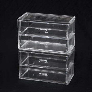 4 tier clear acrylic drawer storage organizer