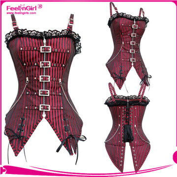 Red Sexy Types Extreme Steampunk Corsets With Clip