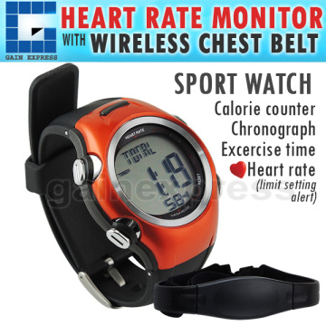 Wireless Fitness Watch Heart Rate Monitor Chest Belt Sensor
