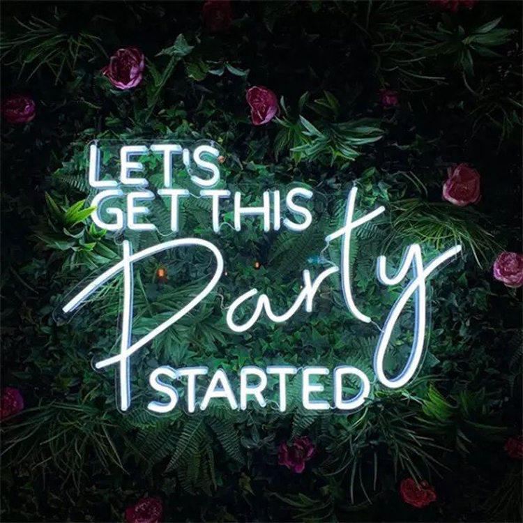 Customized make lets party led advertising neon sign giant neon letter