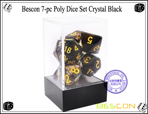 Kristallschwarze Würfel Set-3 Crystal Black Dice Set-3