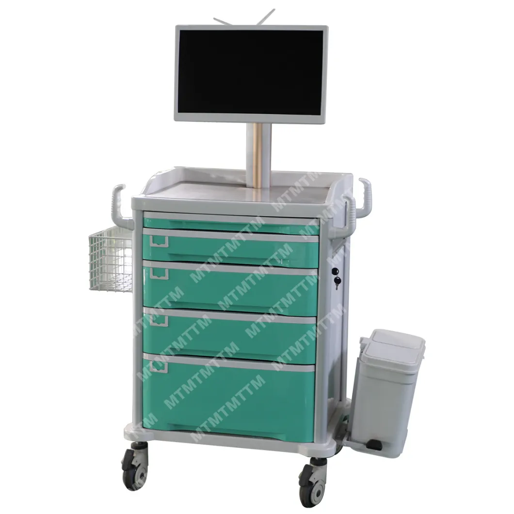 Hospital Patient Trolley Medical Mobile Computer Hospital Emergency Trolleys