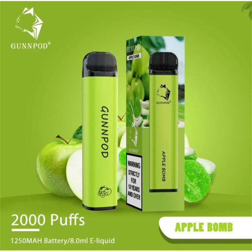 Gunnpod Disposition Disposited Kit e-Cigarettes 2000 Puffs