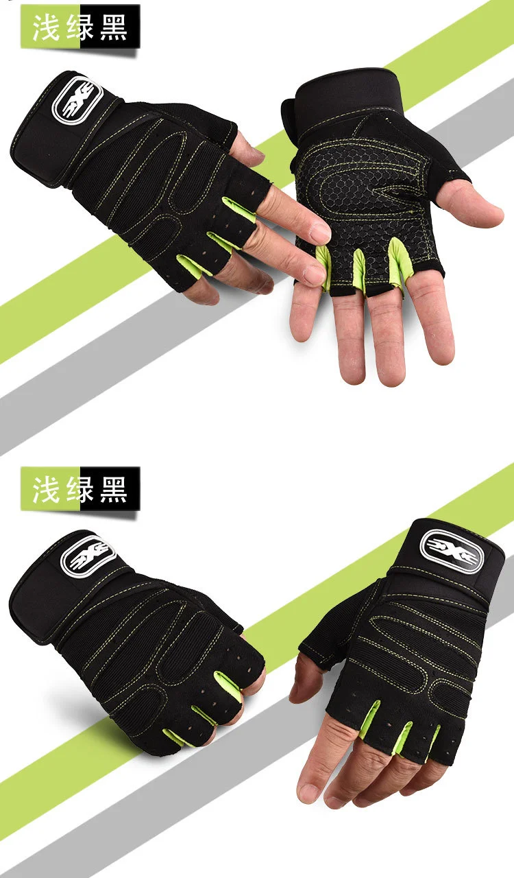 Wholesale Fashion High Quality Fitness Comfortable Half Finger Black Bicycle Gloves