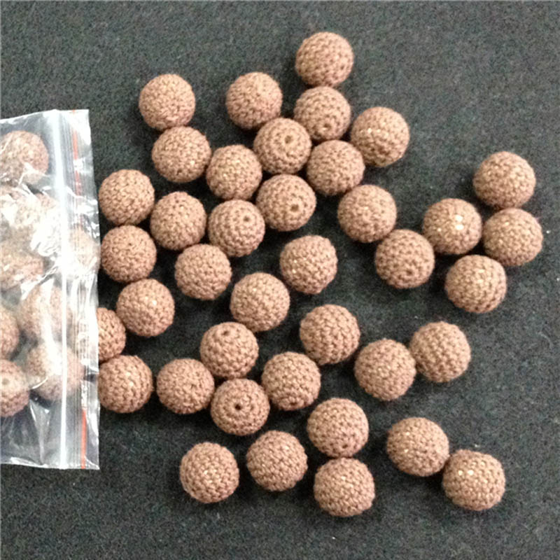 Crochet wooden beads