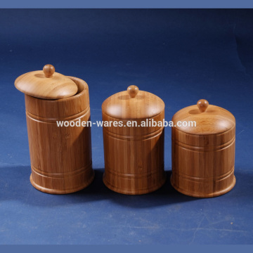 Bamboo Wood Canister with Removable Jar Lid