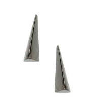 Metal gray tower-similar stud earrings