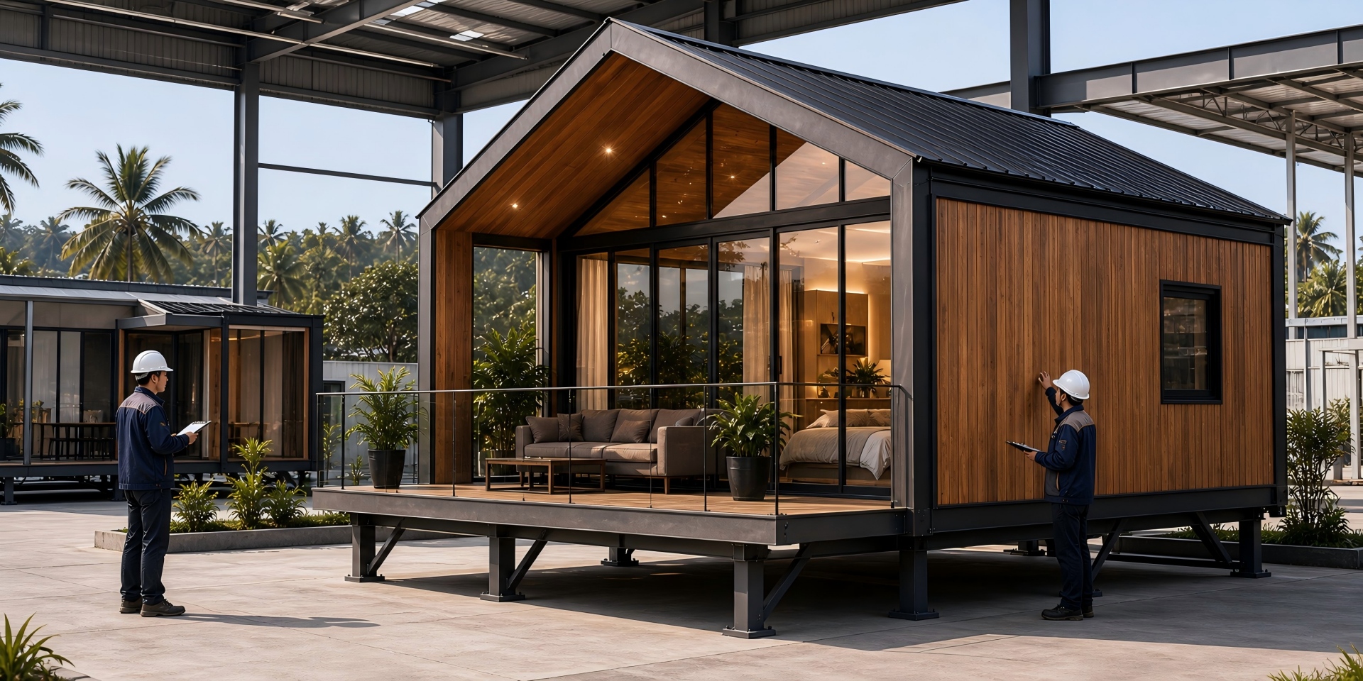 control-de-calidad-de-fábrica-de-cabañas-resort-modulares modular-resort-cabin-factory-quality-control