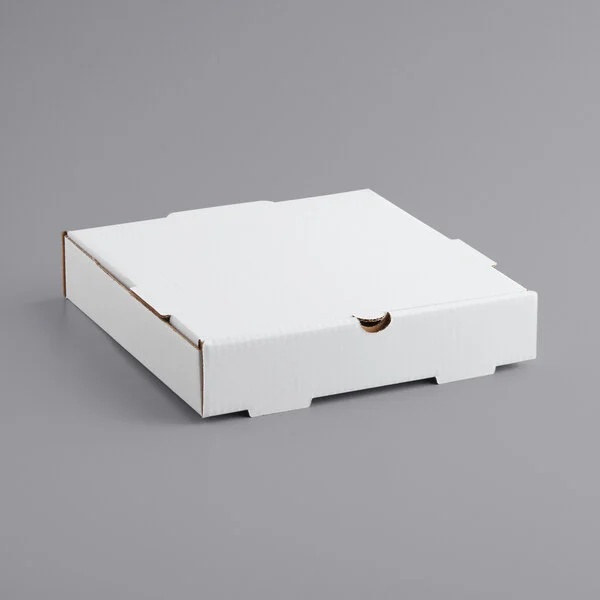 Customizable White Corrugated Pizza Box for Branding