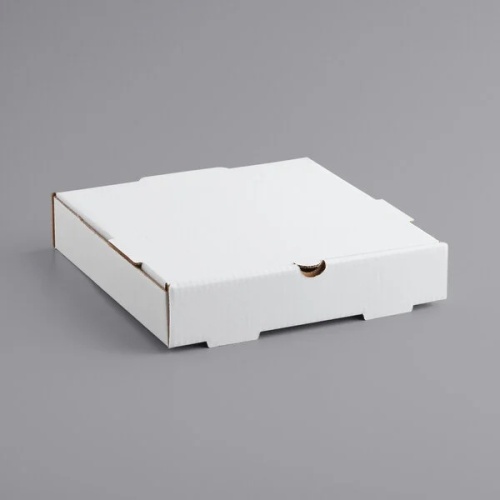 Customizable White Corrugated Pizza Box for Branding