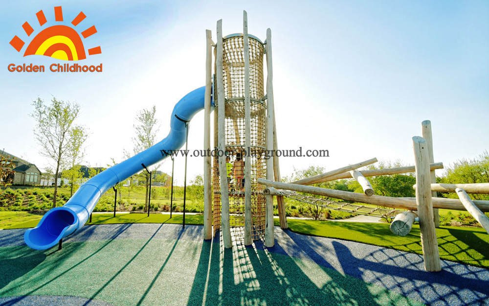 wooden tower playground for kids