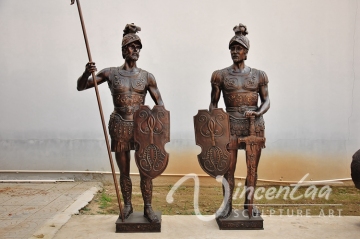 outdoor graden decoration metal bronze classical roman male lifesize statue