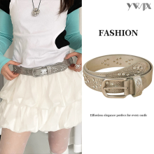 Riveted Rhinestone Hip Hop Belt for Women