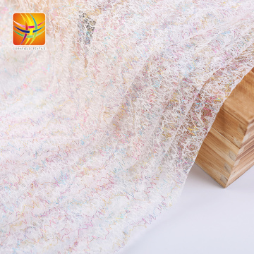 Tissu de tulle en maille colorée pour robe de haute qualité