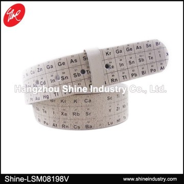 Characteristic Chemical Elements Print Men PVC Belt