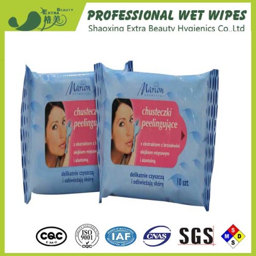 Cosmetic Using Tissue Cleansing Makeup Remover Wet Wipe