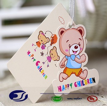 custom new paper recycled paper kids hang tag