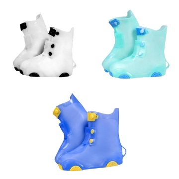 Children's Waterproof PVC Rain Shoes: Reusable, Non-slip, Cartoon Design Rain Boots for Boys and Girls - Ideal for Hiking and Travelling