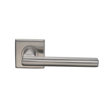Solid Door Lever Handle Sets with Square Rosette