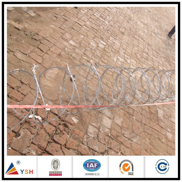 Flat galvanized barbed razor wire