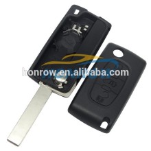 Hot Sales- For Fi 3 buton flip remote key blank with battery place HU83 blade